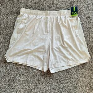 DSG Men's 7” Light Sand Bio Orbs Stride Run Shorts XXL Athletic Fitness NWT
